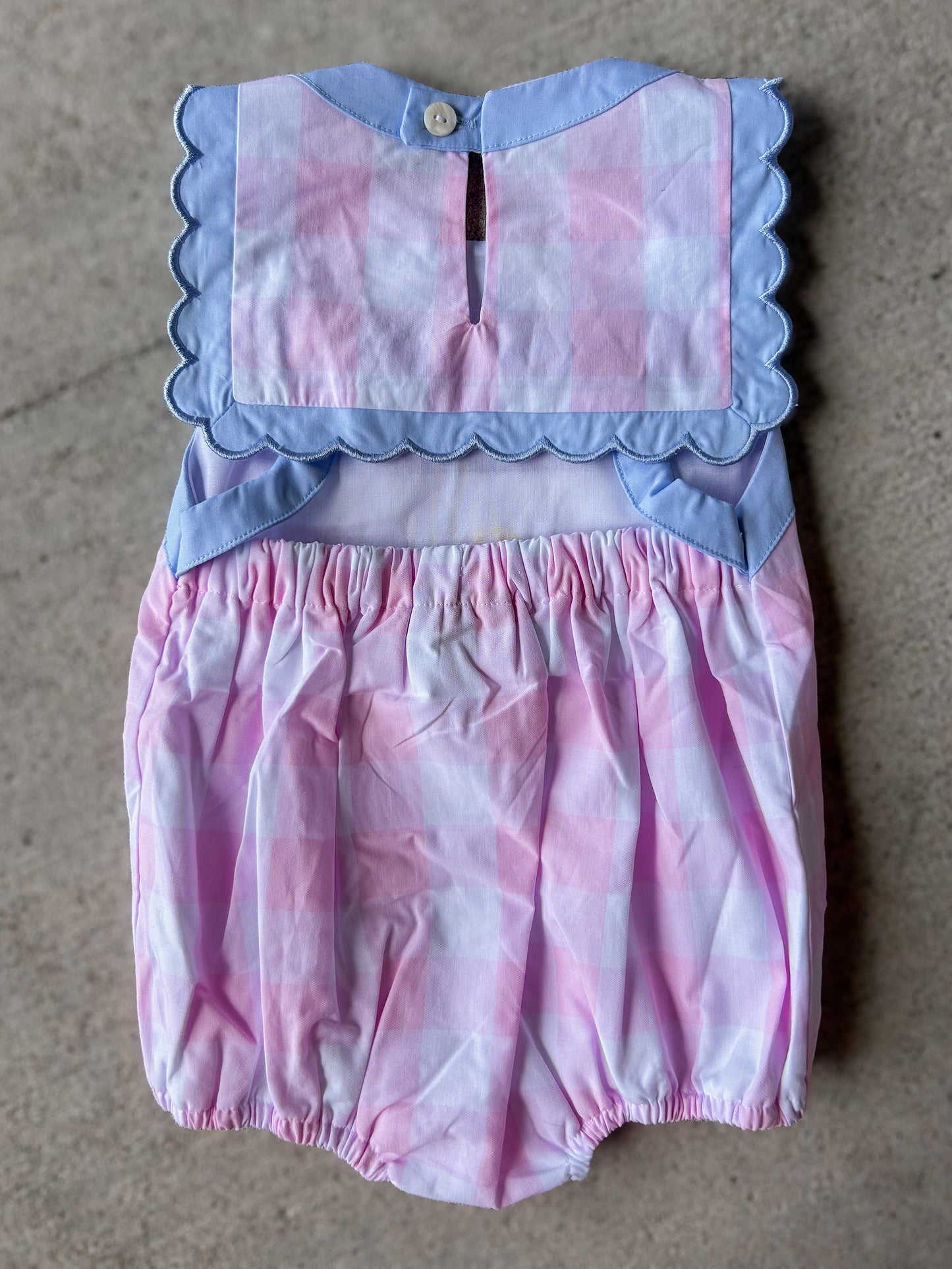 Smocked Flamingo Princess Carriage Bubble