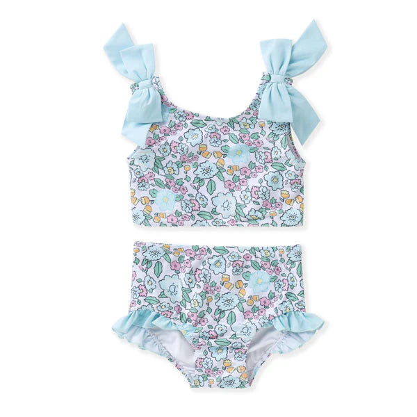 Swoon Baby Aqua Floral 2pc Swim Suit