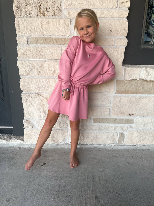 Good Girl Dusty Pink Knit Dress