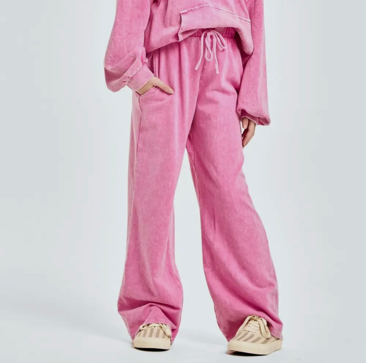 Good Girl Pink Mineral Wash Sweatpants