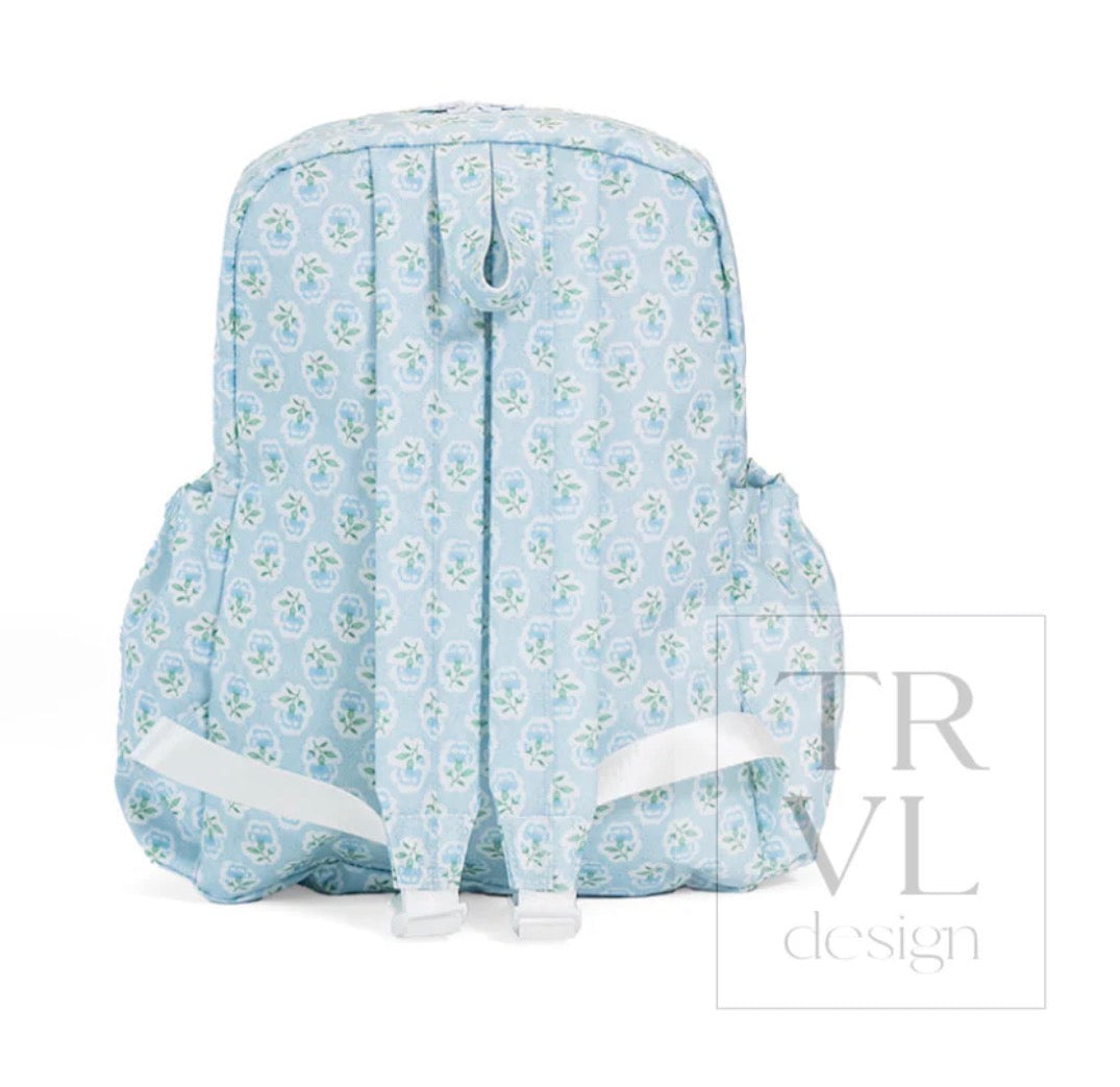 TRVL Blue Floral Backpack
