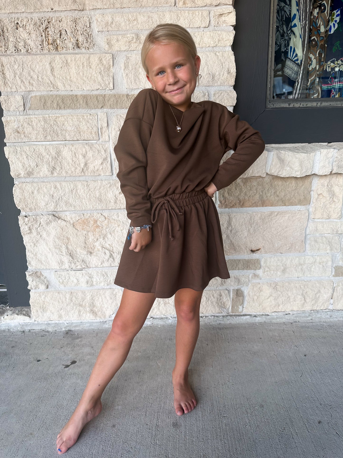 Good Girl Chocolate Knit Dress