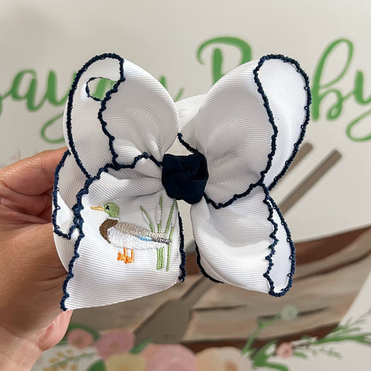 Beyond Creations Mallard Embroidered Bow