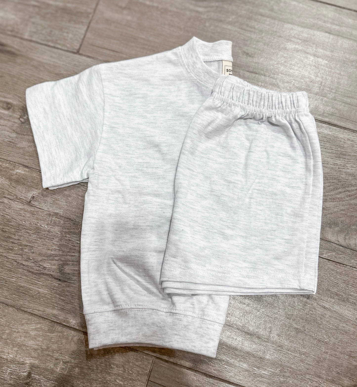 Heather Grey Blank Short Set