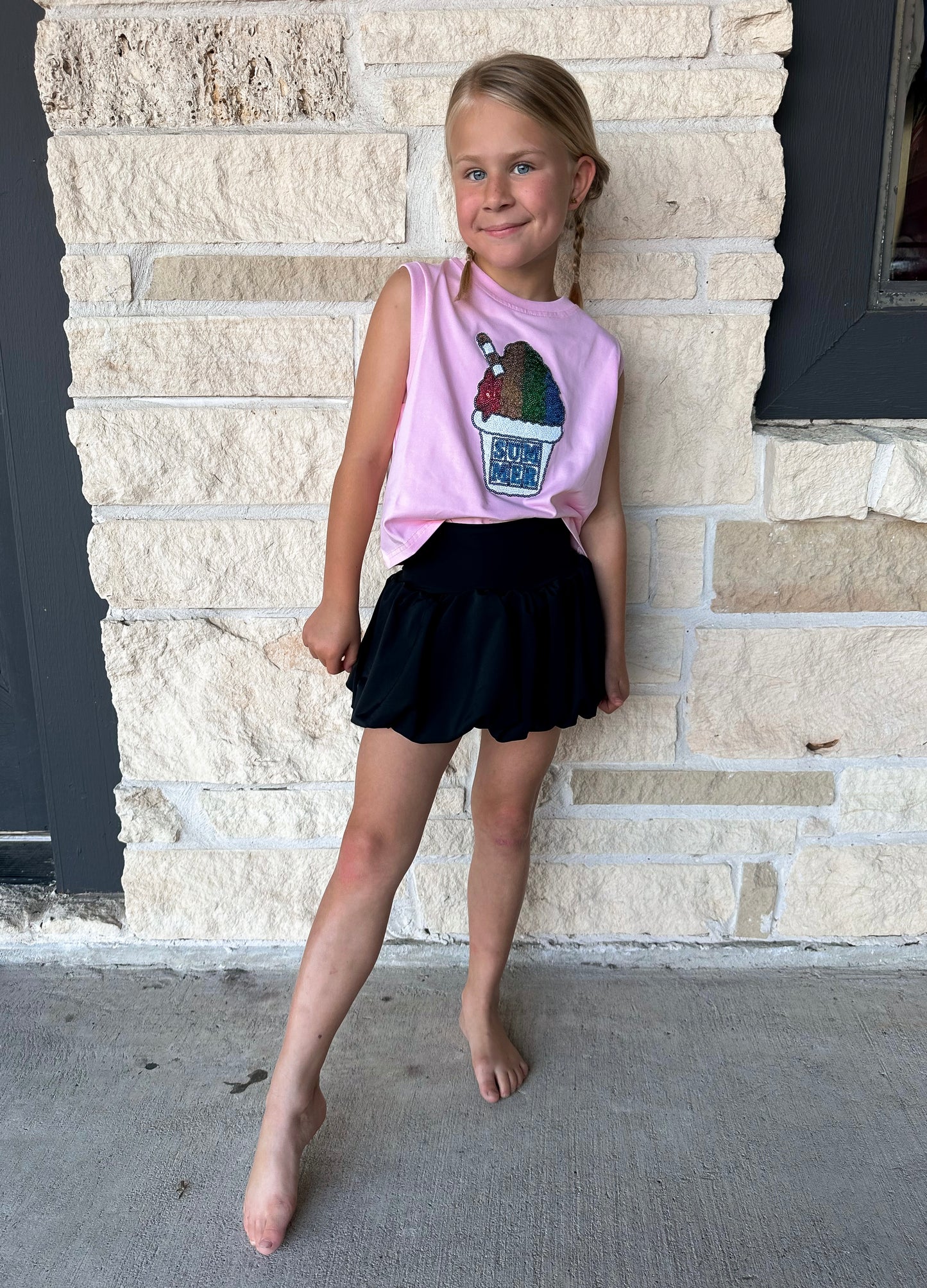 Blended Spirit Black Athletic Bubble Skirt