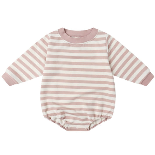 Quincy Mae Pink Stripe Crewneck Bubble