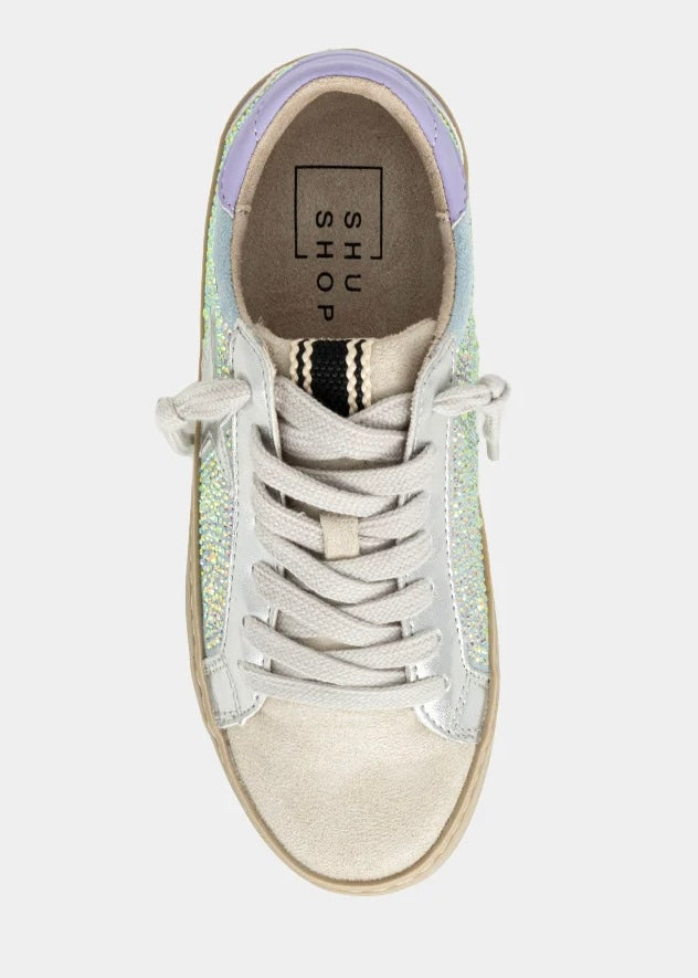 Shu Shop Paula Blue Iridescent Sneaker