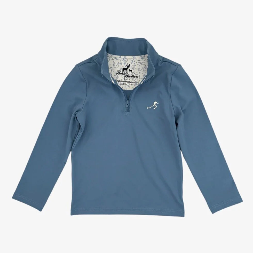 Velvet Fawn Beau Quarter Zip Lake Blue