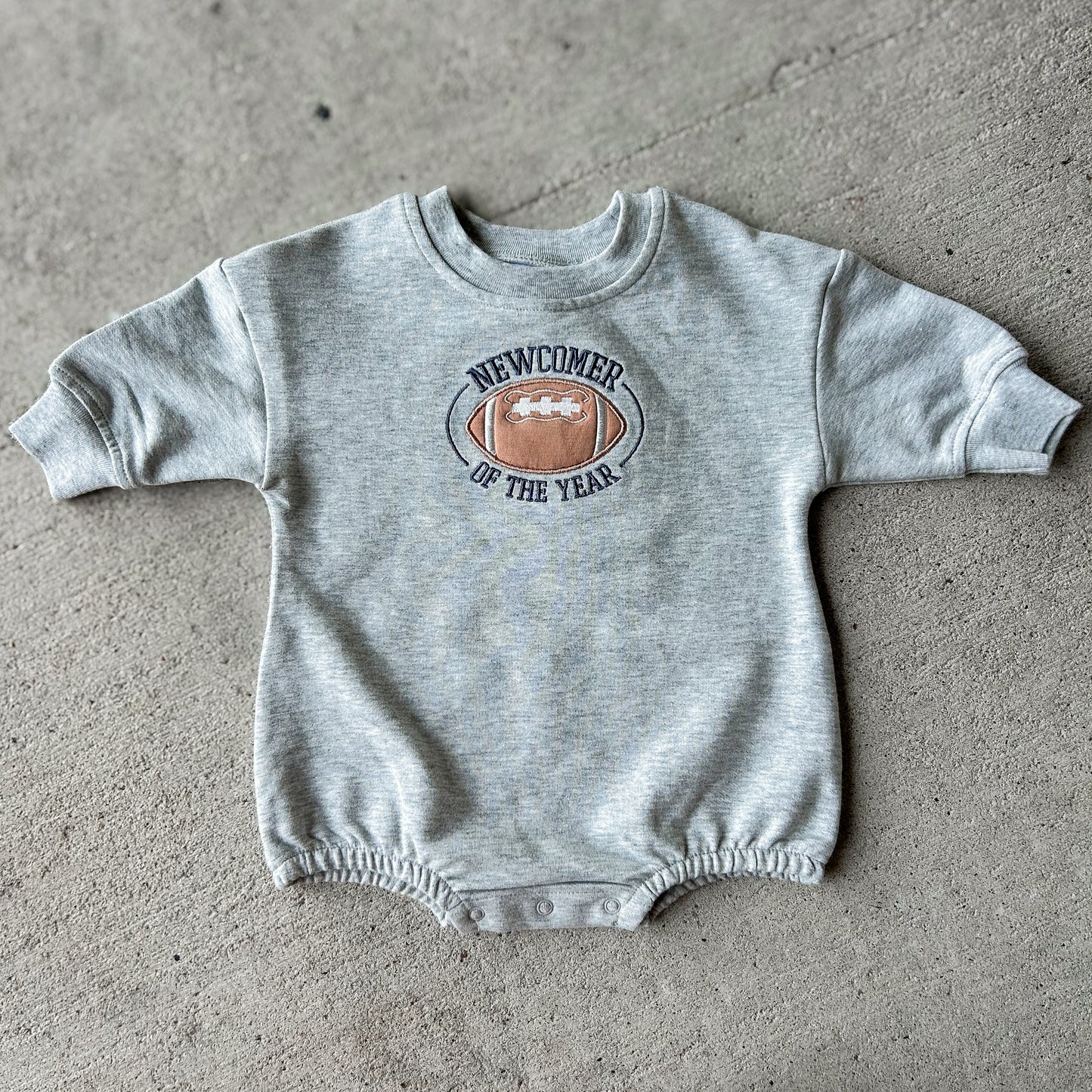 Angel Dear Grey Football Newcomer Sweatshirt Bubble