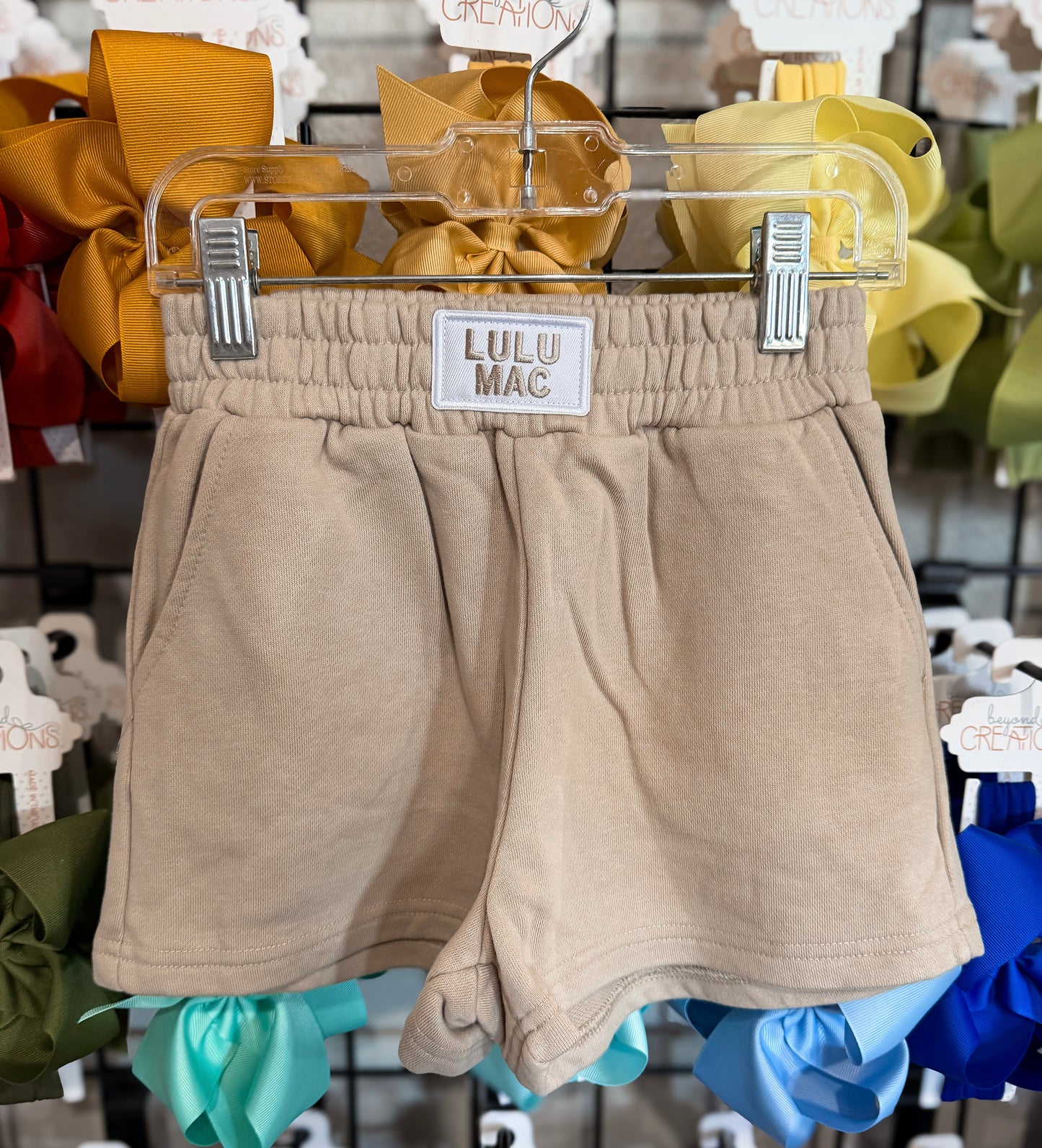 Lulu Mac Khaki Terry Cloth Cotton Short