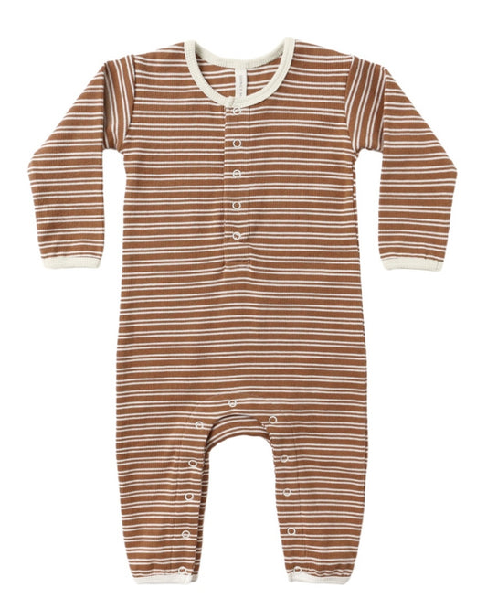Quincy Mae Cedar Micro Stripe Jumpsuit