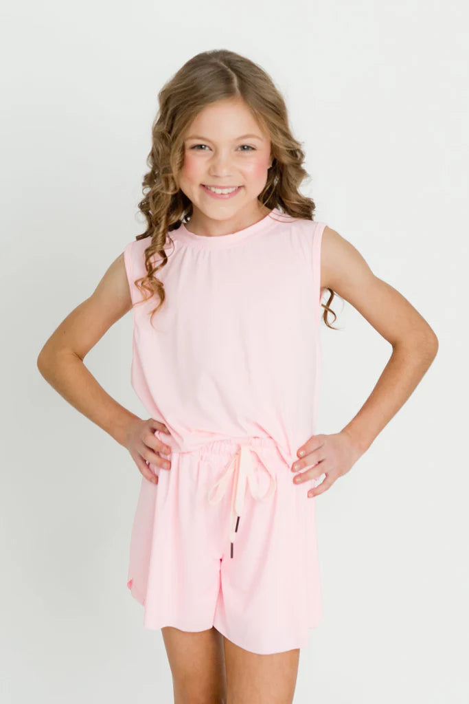 Belle Cher Light Pink Butterfly Short