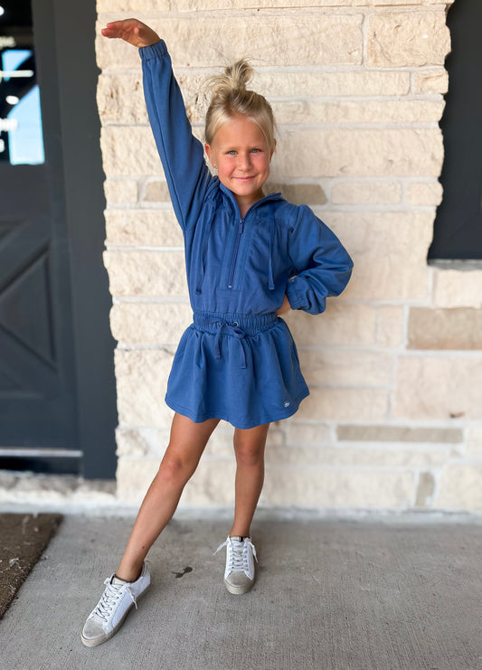 Marine Jet Setter Hoodie Skort Dress