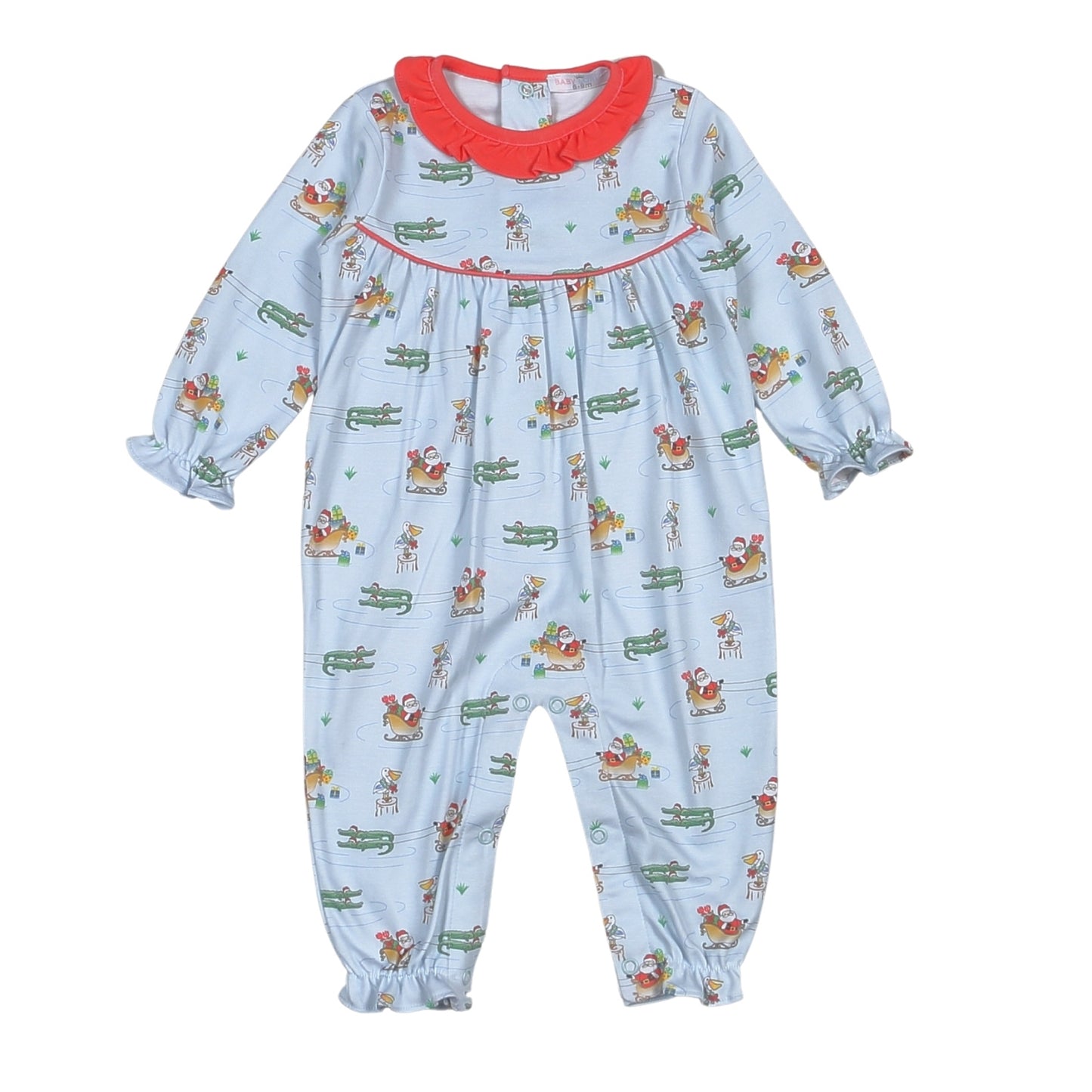 Baby Loren Cajun Christmas Ruffle Romper