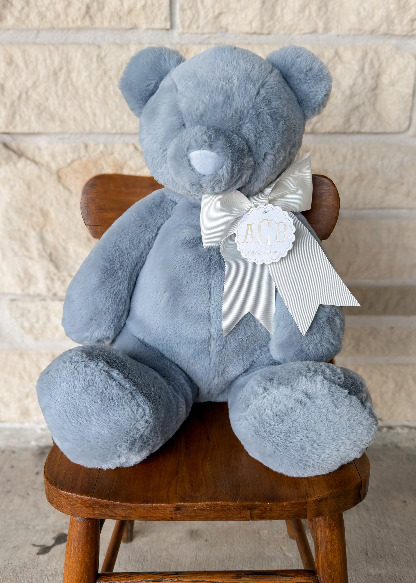 Mud Pie Blue Bear Plush PAL