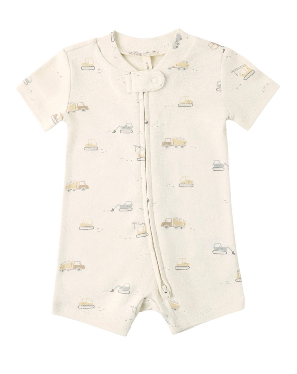 Quincy Mae Construction Trucks Zip Short Sleeper