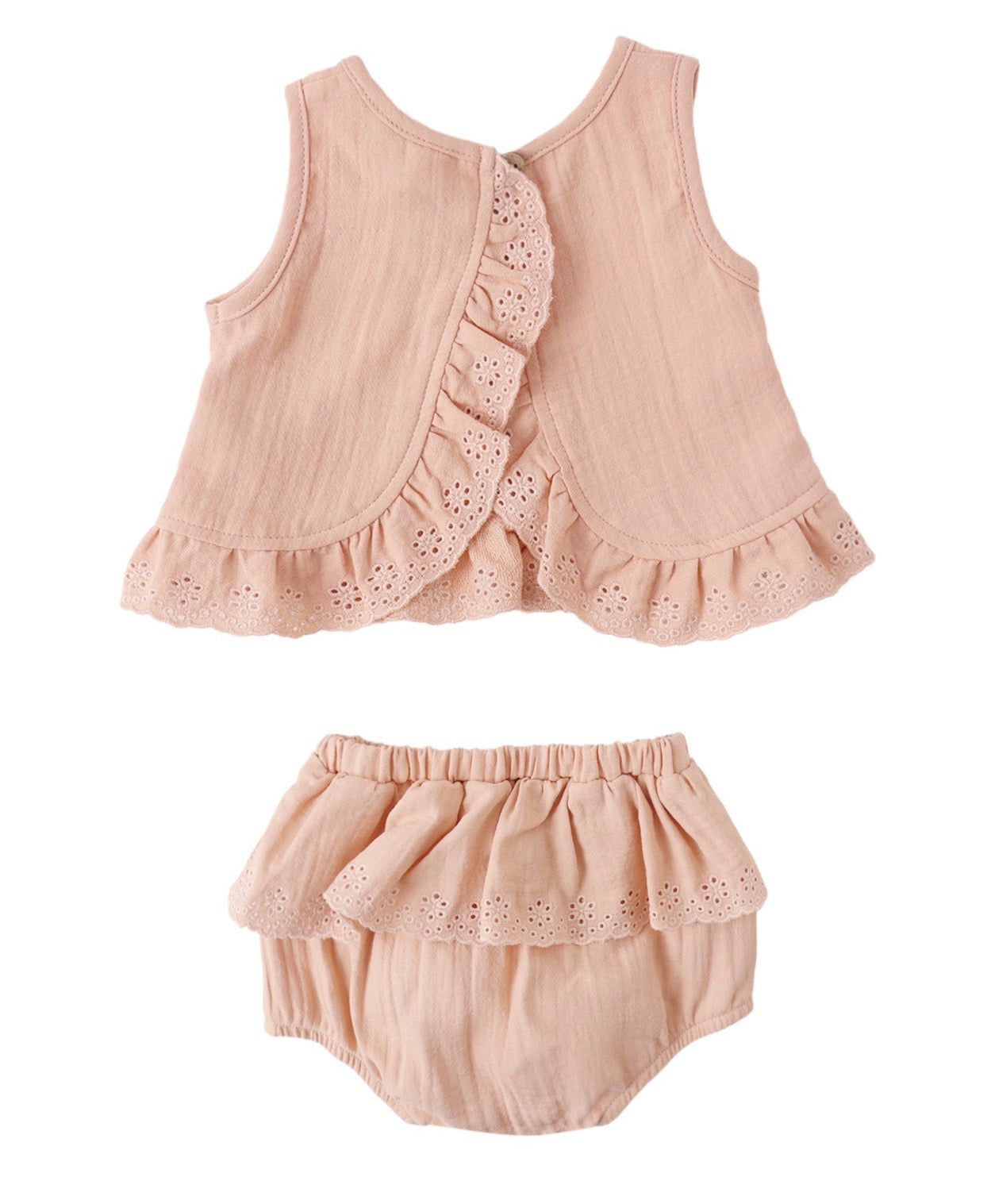 Quincy Mae Ruffle Melon Bloomer Set