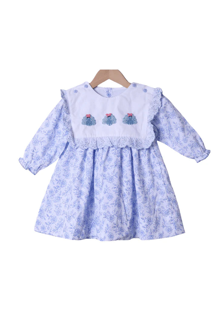 Smocked Flamingo 4 in 1 Interchangeable Holiday Swiss Dot Dress