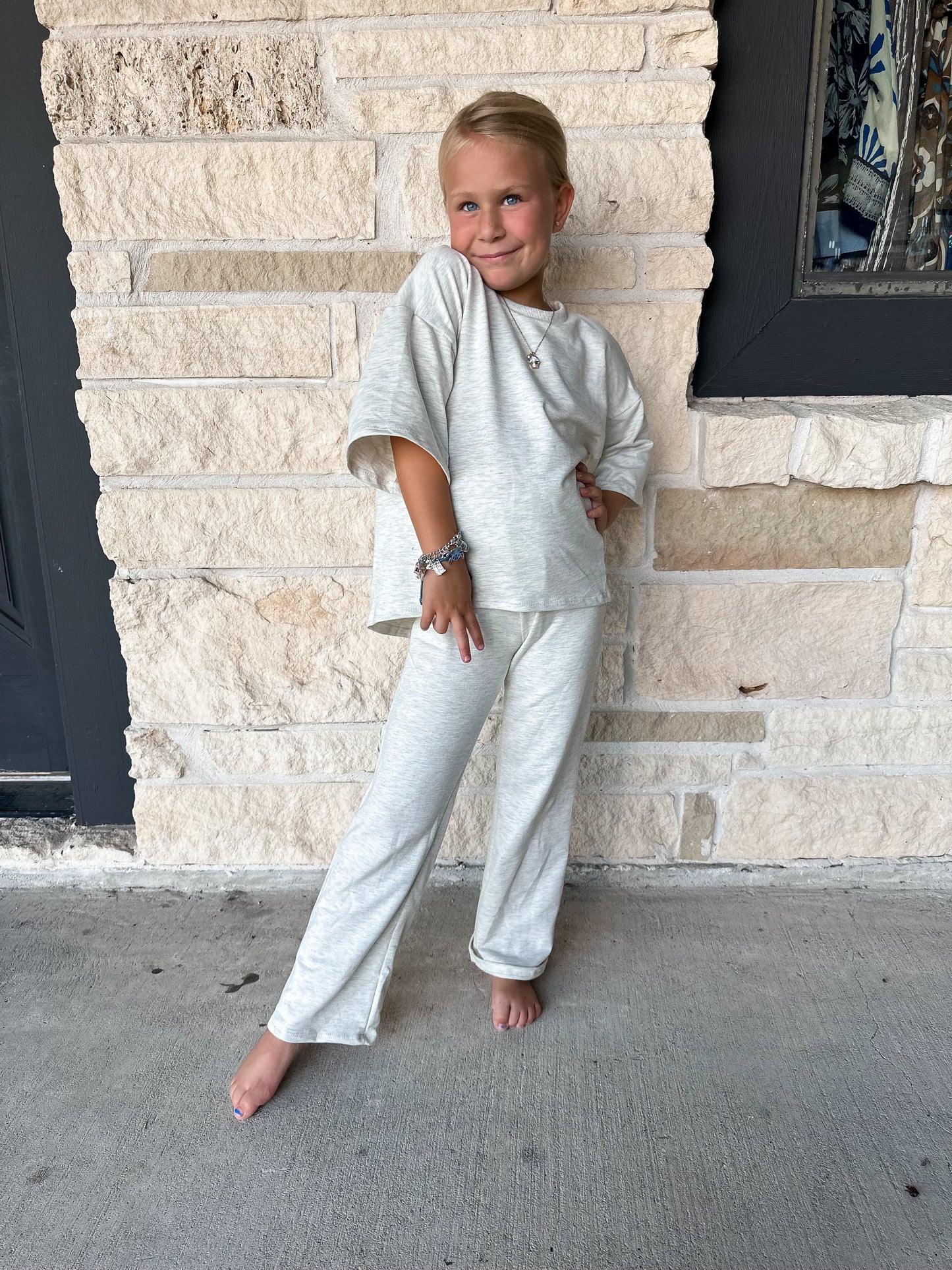 Good Girl Grey French Terry Set