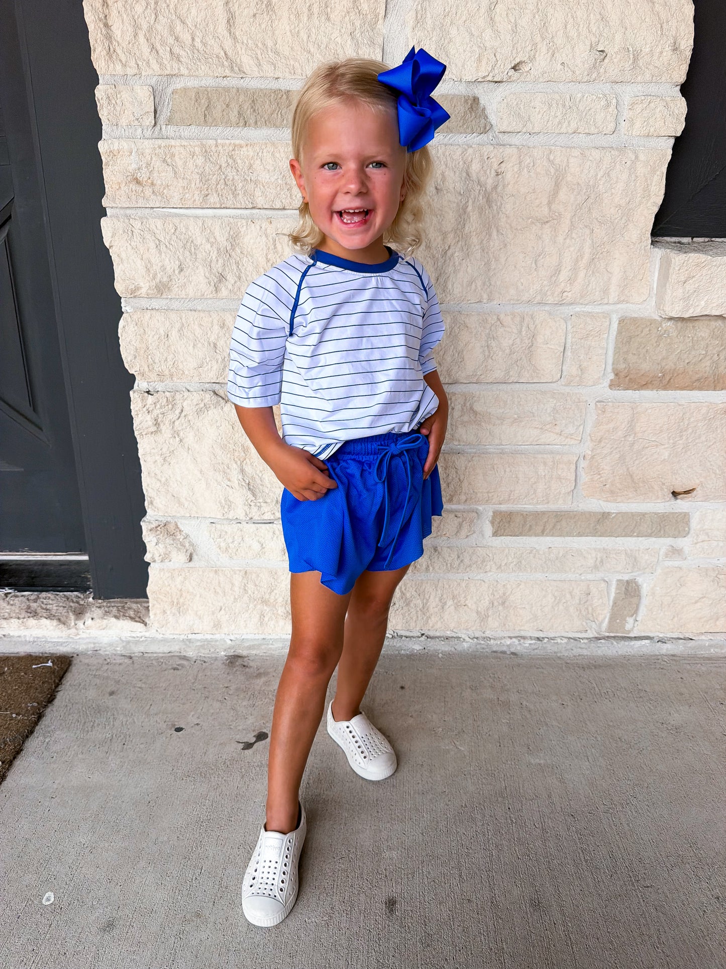 Blended Spirit Royal Blue Mesh Butterfly Short