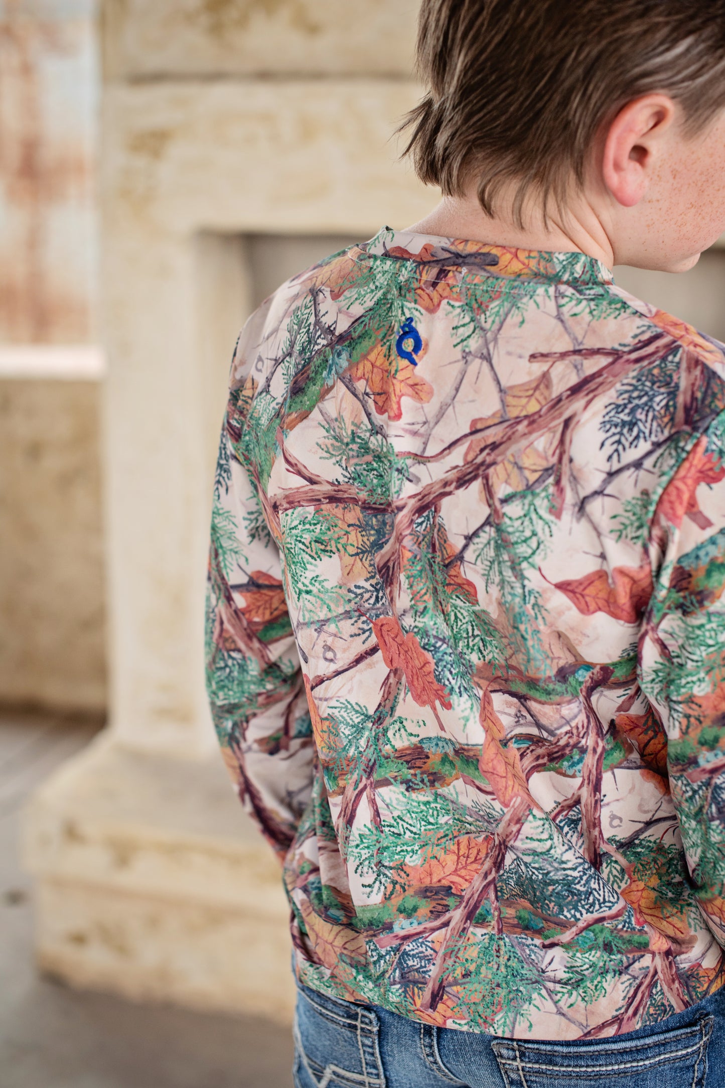 Blue Quail Hill Country Camo LS Performance Tee
