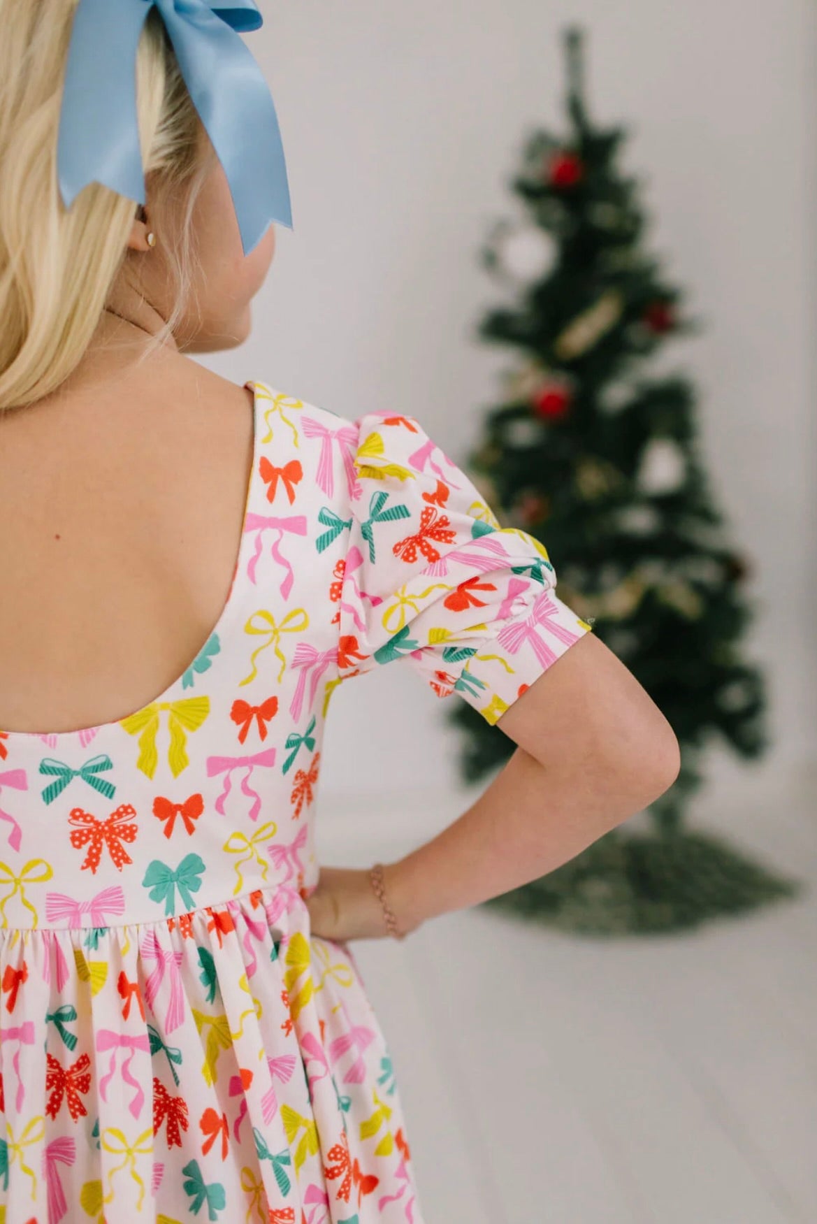 Ollie Jay Holiday Bows Twirl Dress