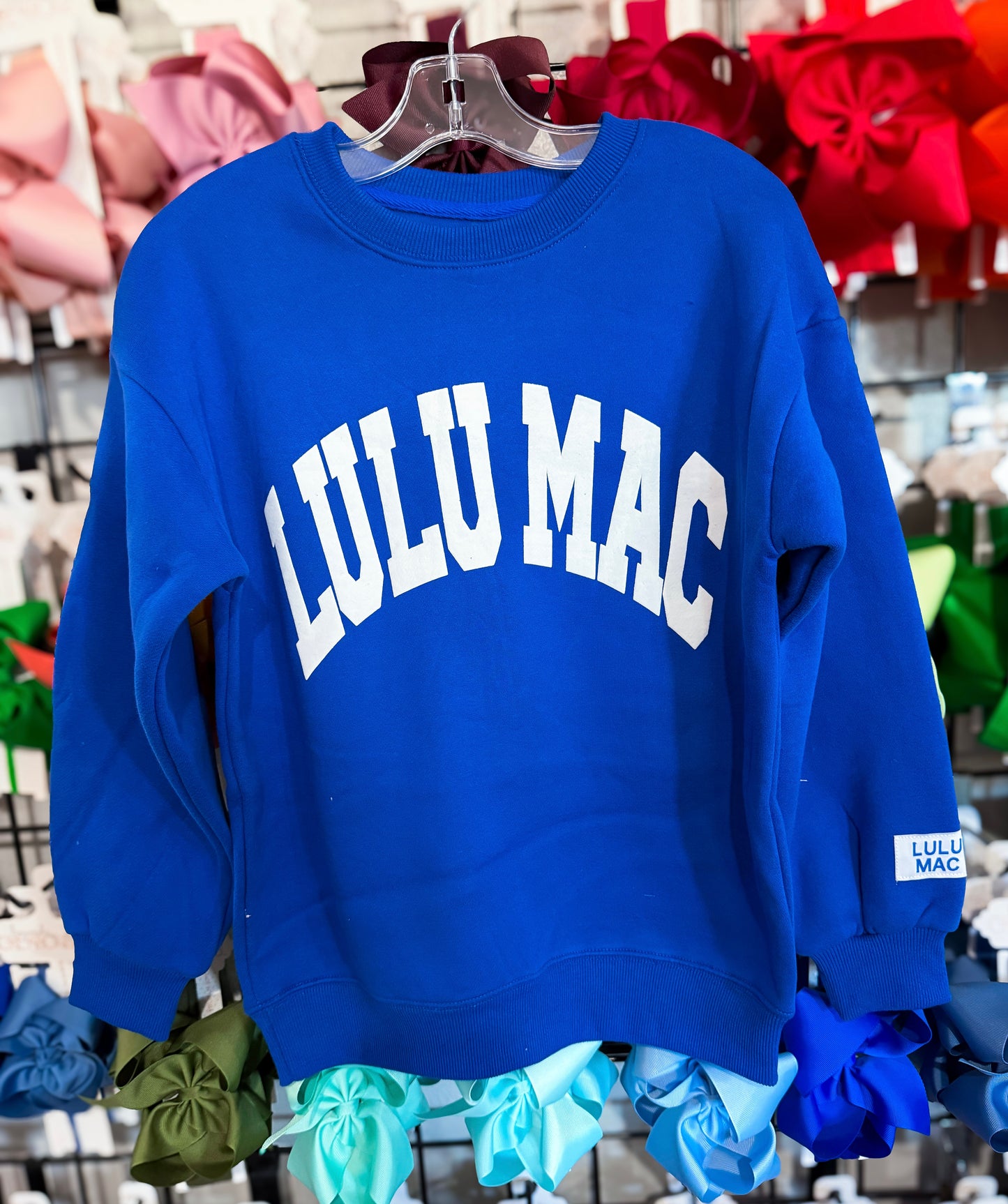 Lulu Mac Royal/White Puff Sweatshirt