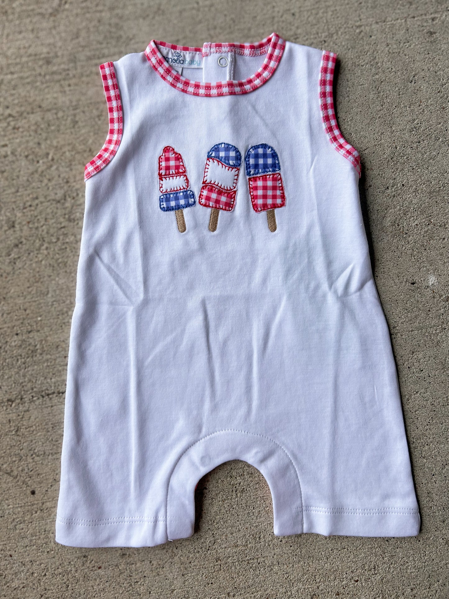 Magnolia Baby Red, White & Yum Romper