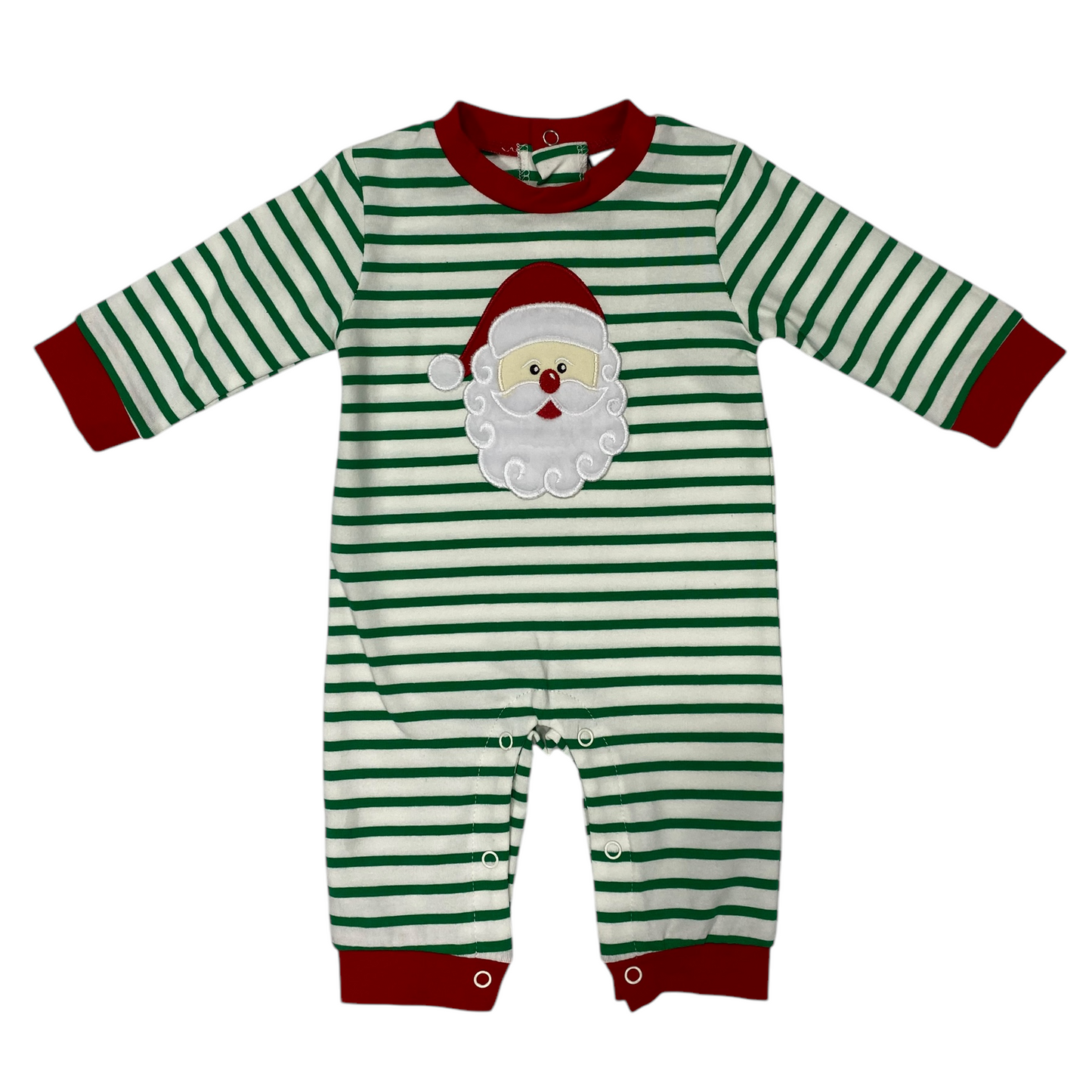 Three Sisters Boys Santa Applique Romper