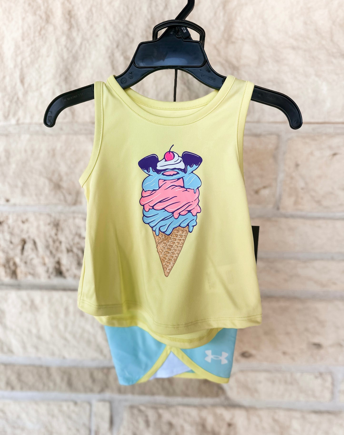 UA Sonic Yellow Ice Cream Short Set