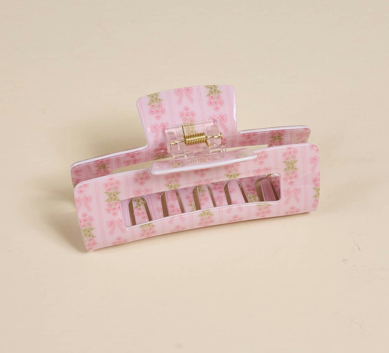 Darling Effect So Fancy Pink Stripe Claw Clip