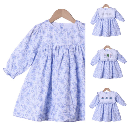Smocked Flamingo 4 in 1 Interchangeable Holiday Swiss Dot Dress