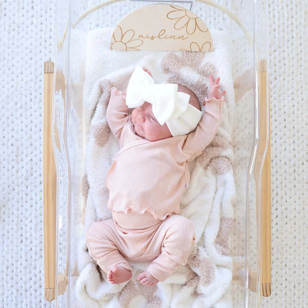 Caden Lane Pink Fawn Waffle 2pc Set