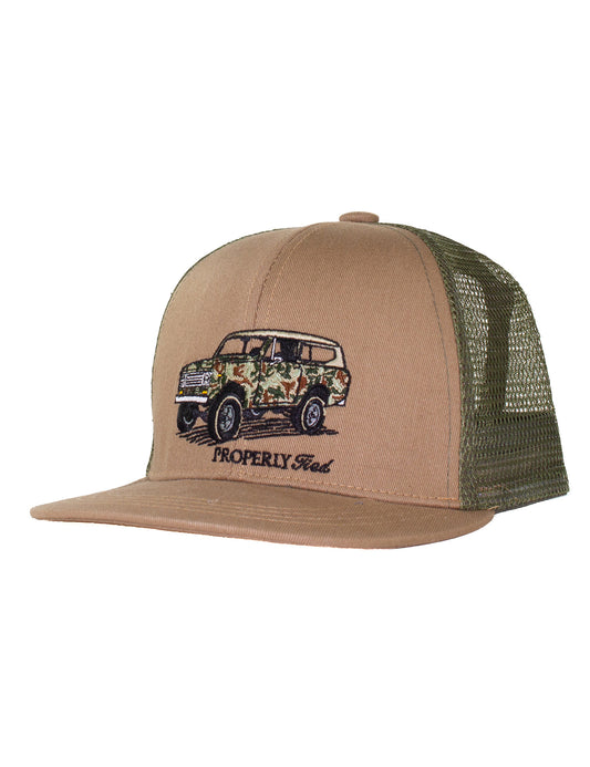 Properly Tied Camo Truck Trucker Hat