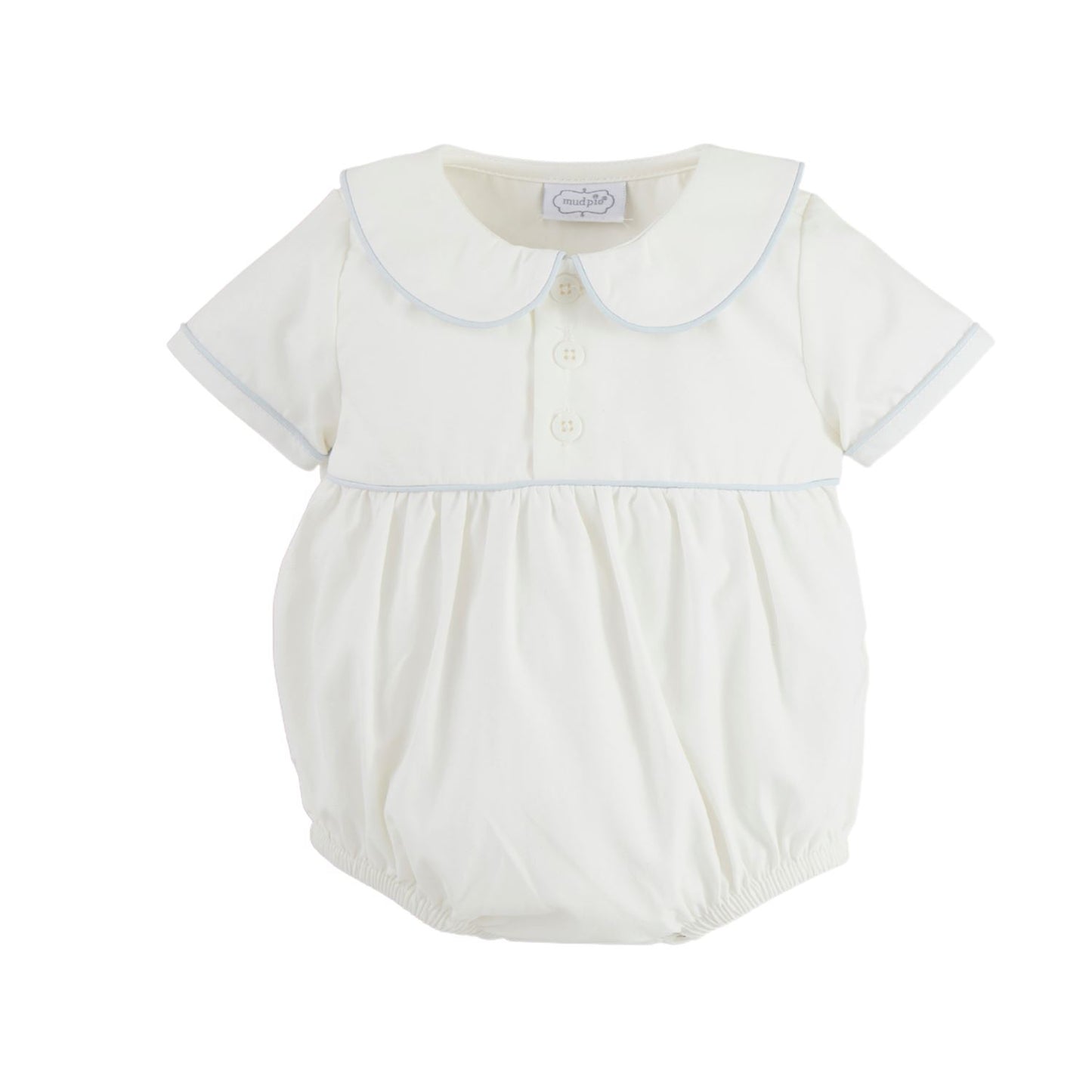 Mud Pie Ivory Collared Poplin Bubble