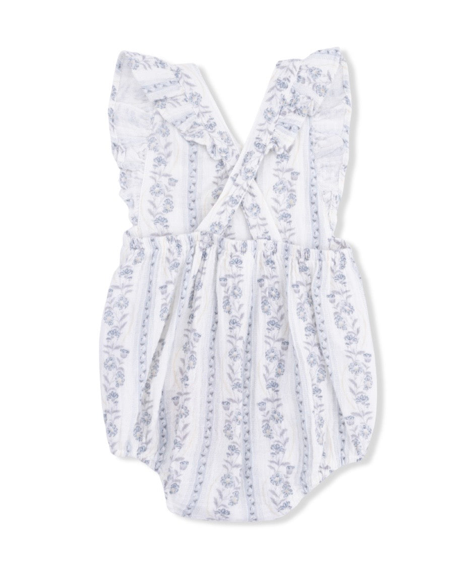 Angel Dear Kimberly Floral Stripe Sunsuit