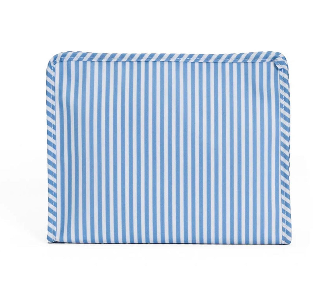 TRVL Stripe Chambray Large Roadie Zip Pouch