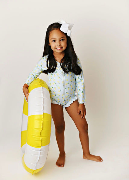 Swoon Baby Lemon 1pc Rashguard Swimsuit