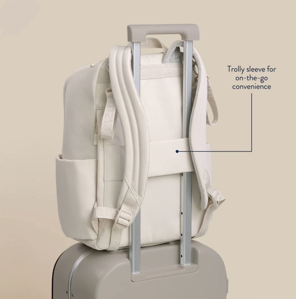 Itzy Ritzy Cream Belong Utility Backpack Diaper Bag