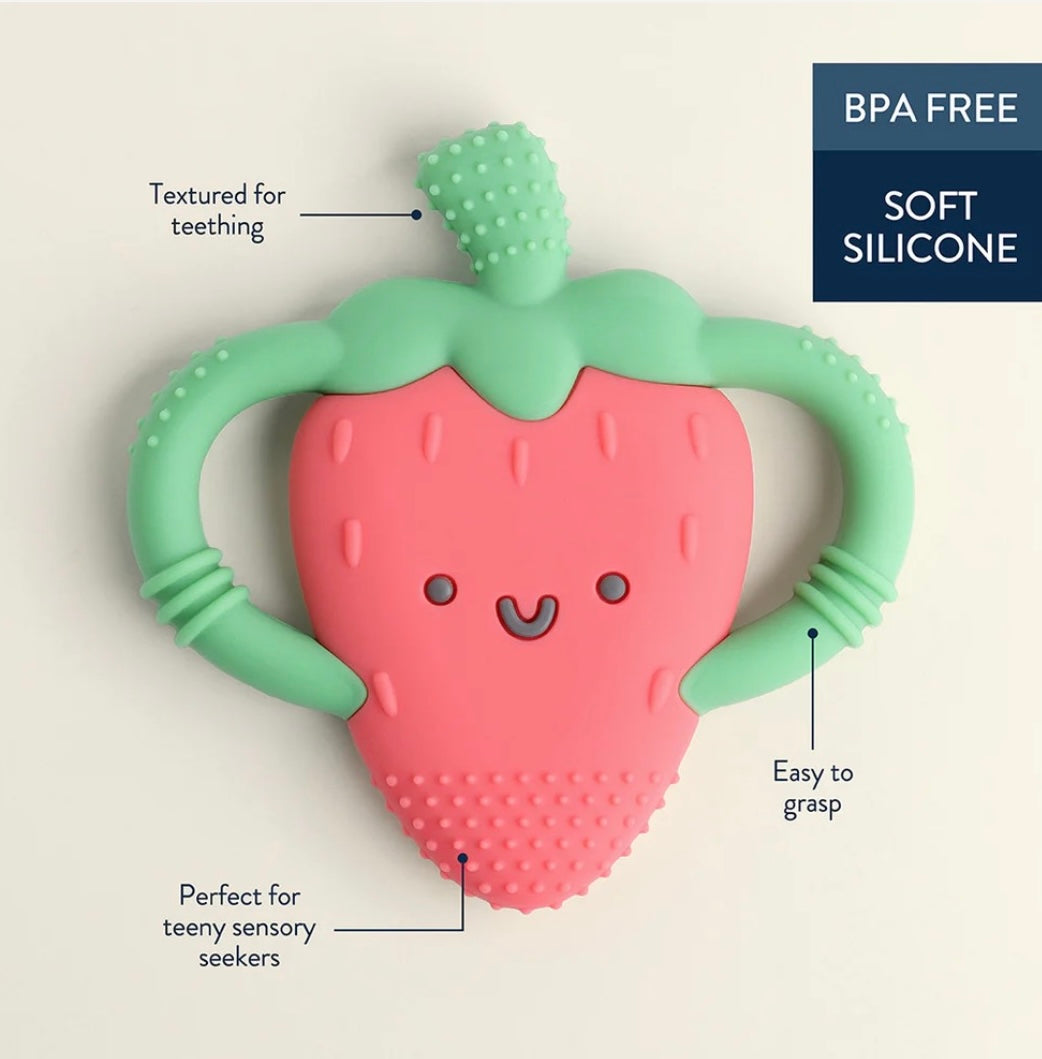 Itzy Ritzy Chew Crew Strawberry Teether