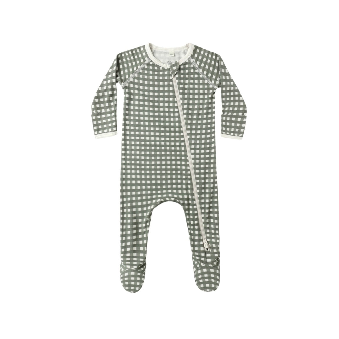Quincy Mae Forest Check Footie