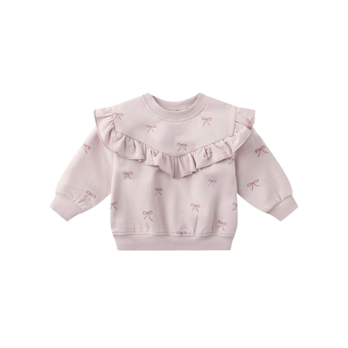 Quincy Mae Ruffle Bows Fleece Sweat Set