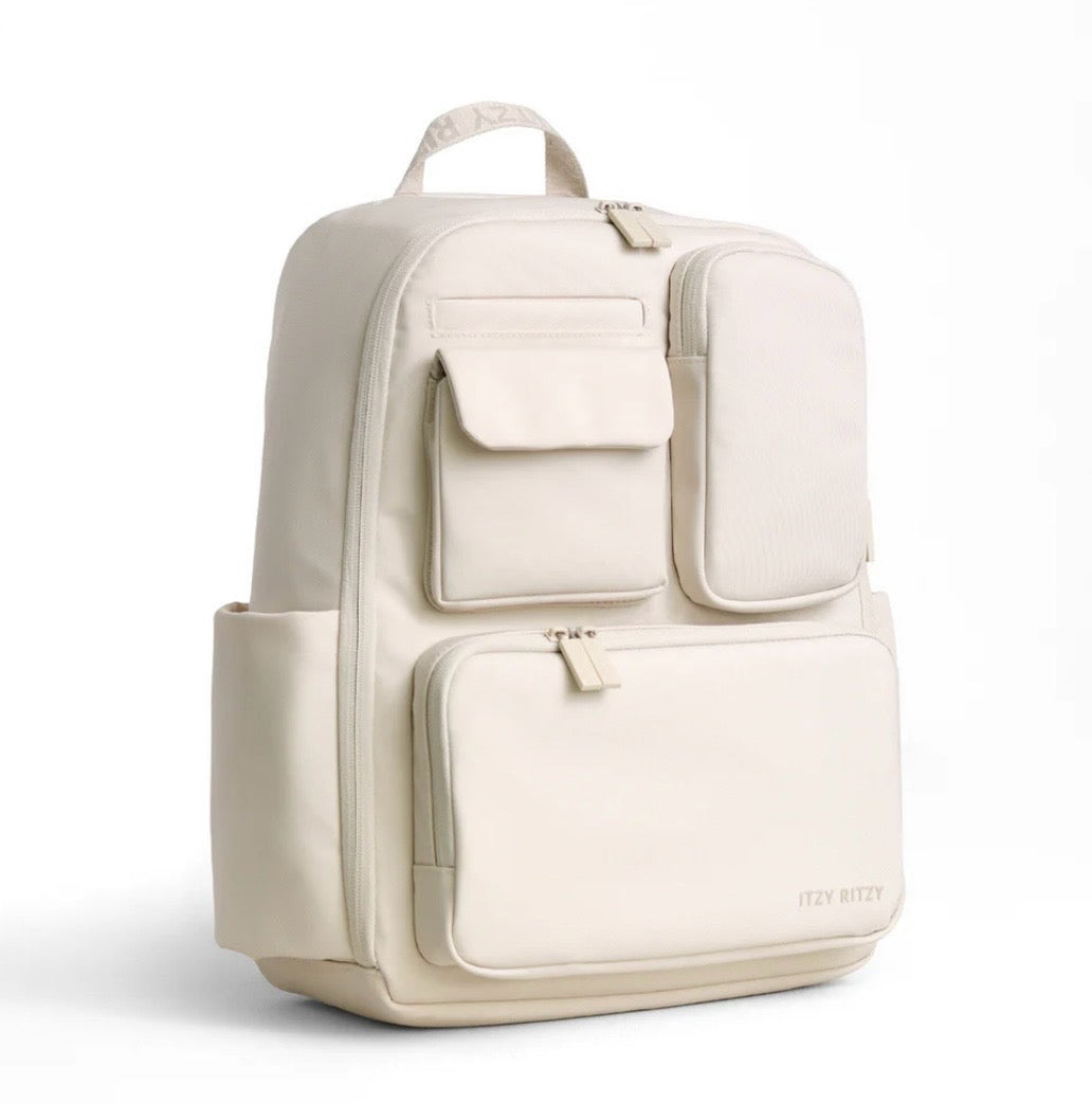 Itzy Ritzy Cream Belong Utility Backpack Diaper Bag