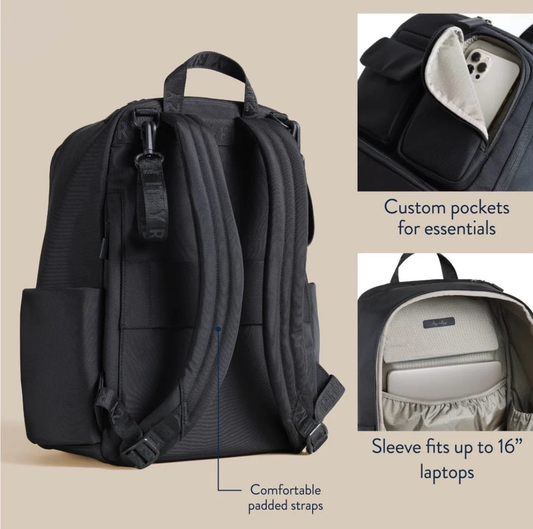 Itzy Ritzy Black Belong Utility Backpack Diaper Bag