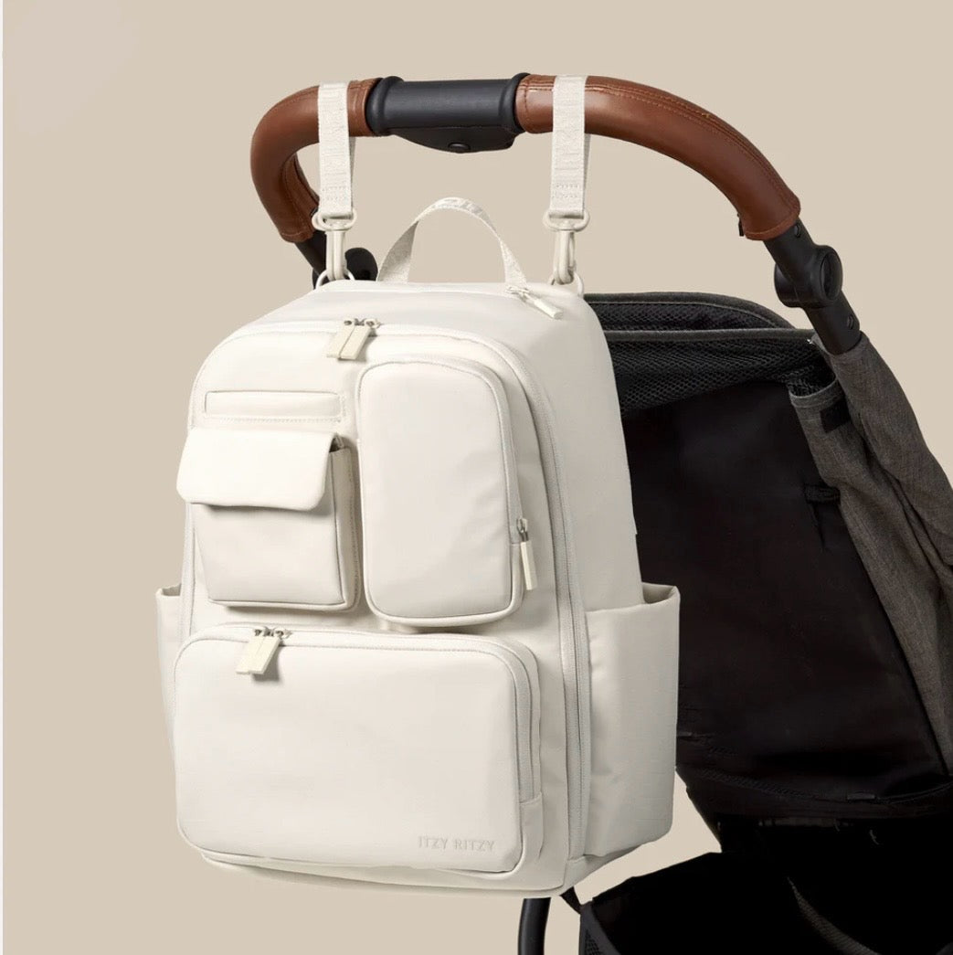 Itzy Ritzy Cream Belong Utility Backpack Diaper Bag