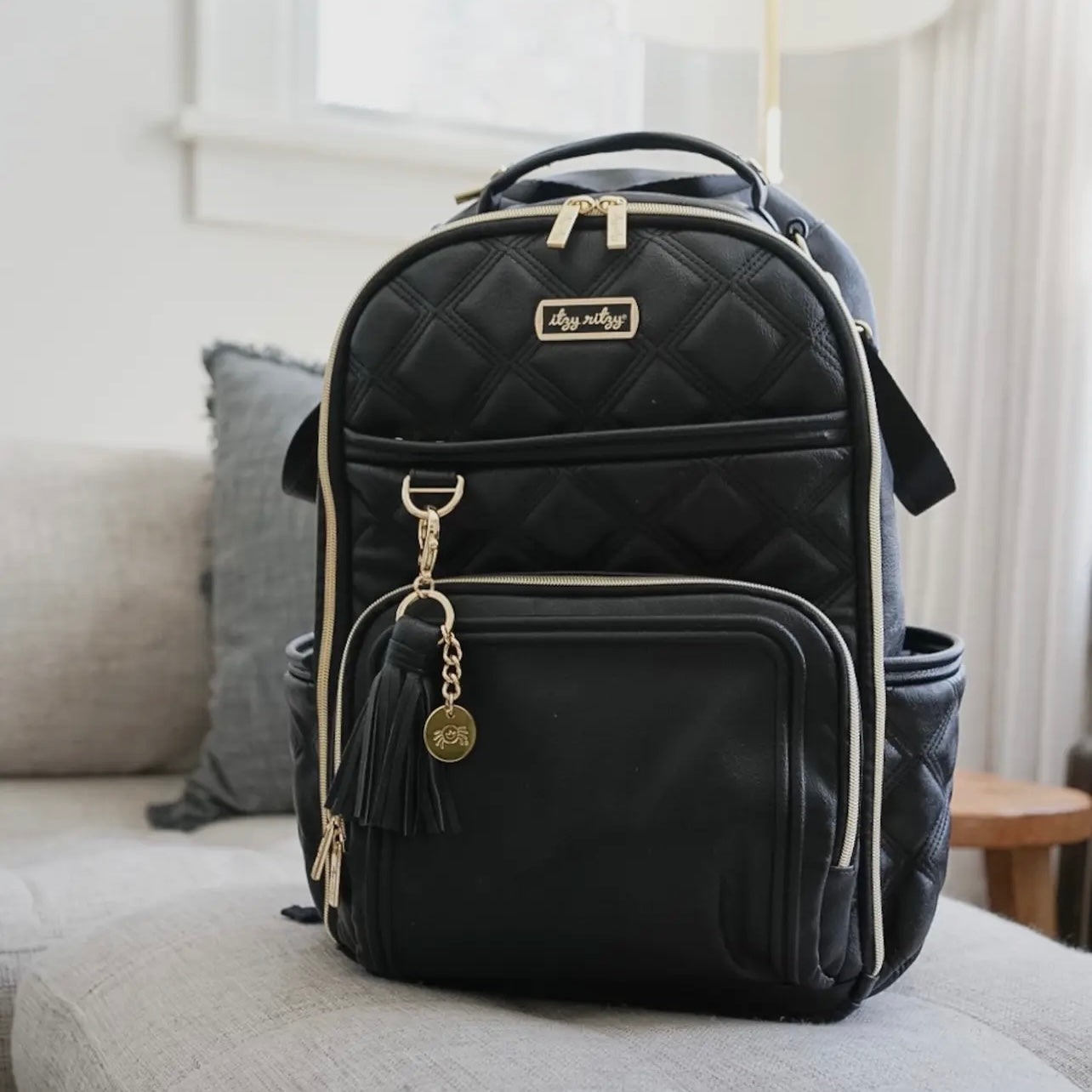 black leather jetsetter backpack Itzy Ritzy Jetsetter Black Boss Diaper Bag Plus – Bayou Baby Children's Boutique