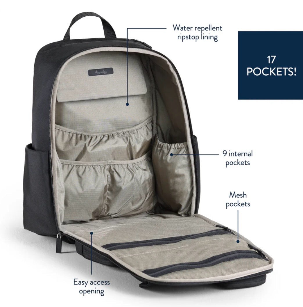 Itzy Ritzy Black Belong Utility Backpack Diaper Bag