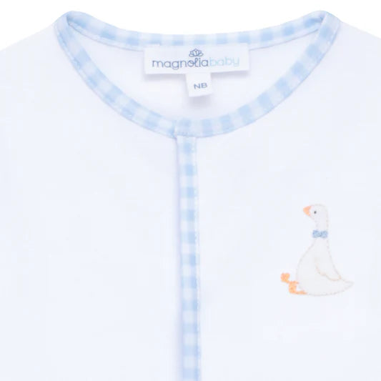 Magnolia Baby Blue Silly Goose Footie