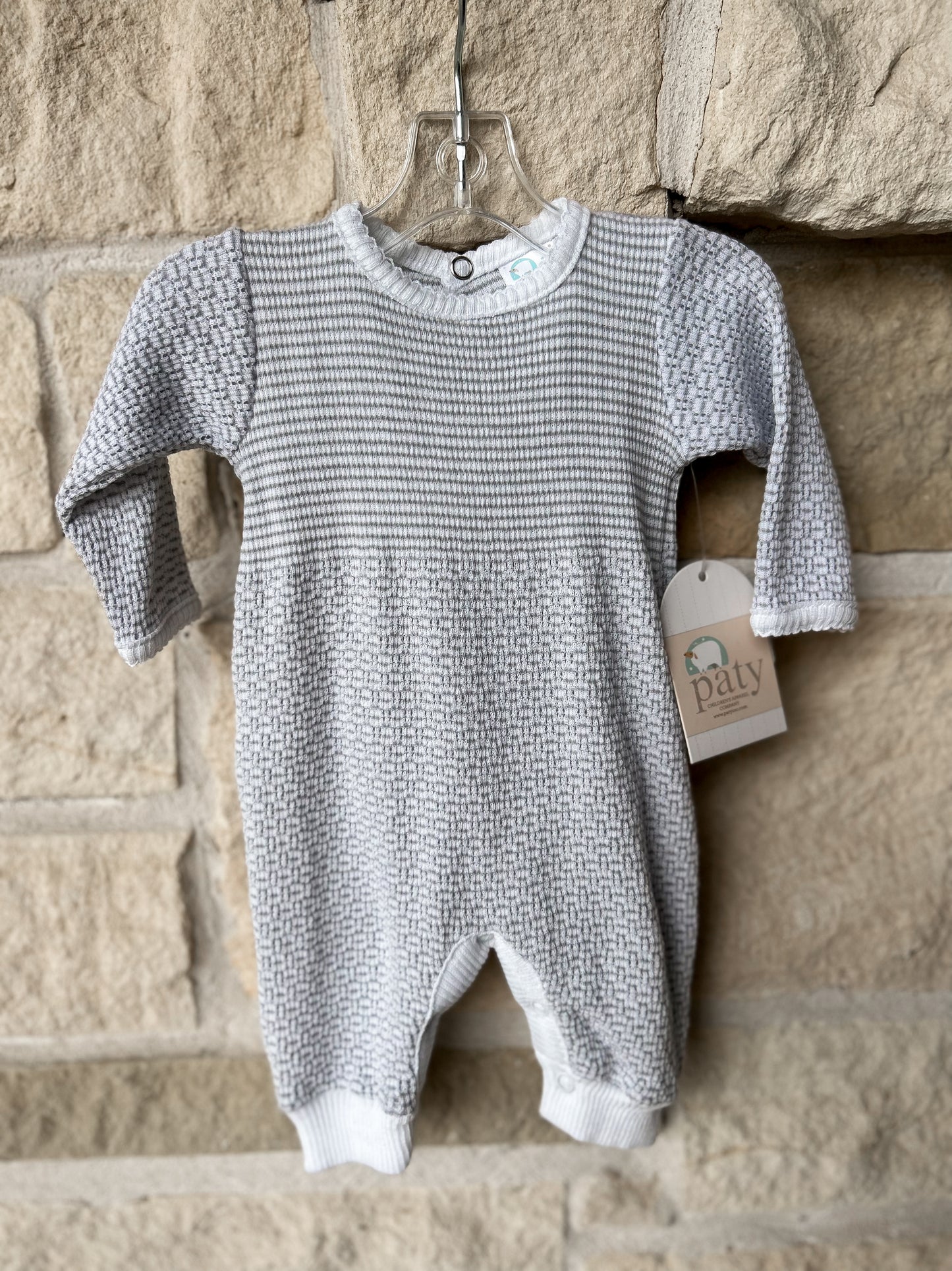 Paty Grey/White L/S Romper