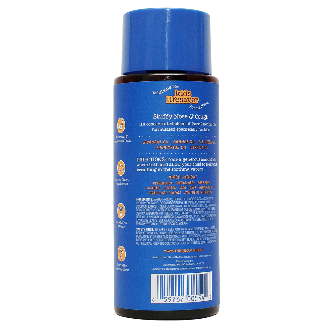 Oilogic Kids Stuffy Nose & Cough Essential Oil Vapor Bath